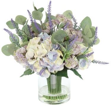 Creative Labs Modern Farmhouse Floral Arrangement with Hydrangeas, Lavender and Sedum