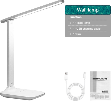 Rare Purchases USB Rechargeable LED Desk Lamp With Dual Heads Touch Control, Eye Protection, Brightness Modes 800mah