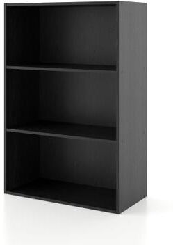 Denhour DH BASIC Modern Stackable Storage Organizer Bookcase with Doors
