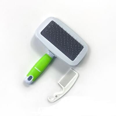 Friendly Fresh Finds Cute And Colorful Pet Combs For Dogs And Cats Grooming Massage Brushes With Bead Needle, Open Knot Combs green m