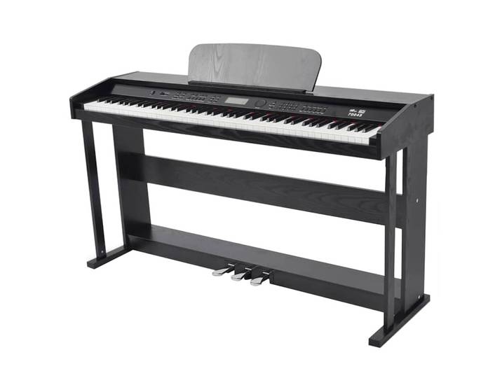 vidaXL Digitalpiano mit 88 Tasten und Pedalen Schwarz Melaminplatte