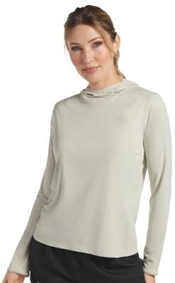 Under Armour Women's Explor Iso Women's Chill UPF Hoodie (Size Large) Summit White/Summit White, Nylon