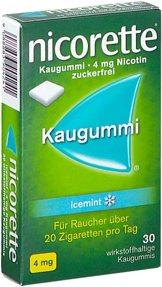 Nicorette Kaugummi Icemint 4 mg Nicotin 30stk
