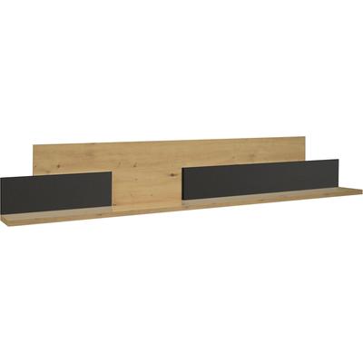 Wandboard MÄUSBACHER "Faro", grau (anthrazit matt lack, asteiche), B:150cm H:25cm T:17cm, Holzwerkstoff, Regale, Wandboard, Faro Wandboard, Breite 150 cm, modernes Wandregal