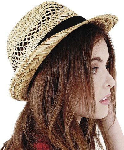 Cappello Trilby paglia naturale intrecciato, unisex beige Personalizzate o neutre Beechfield
