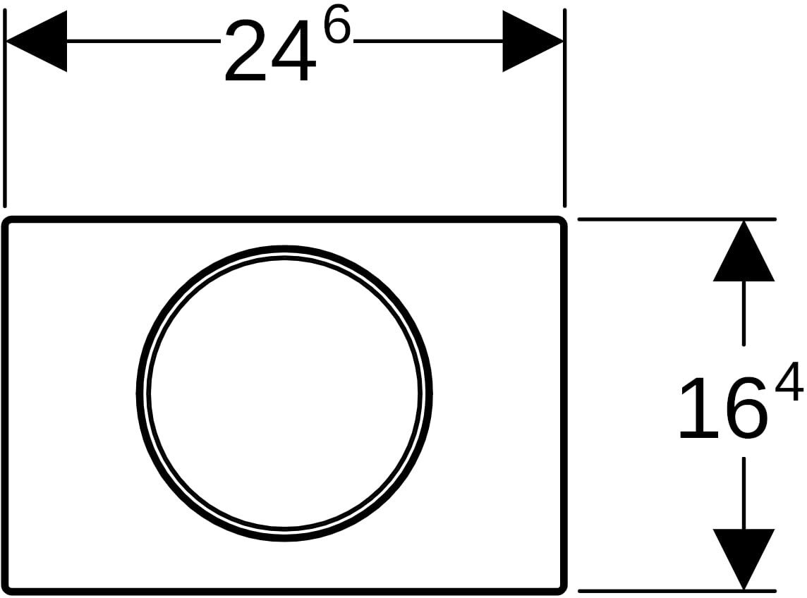 Geberit Sigma10 Betätigungsplatte für Spül-Stopp Spülung 115758165