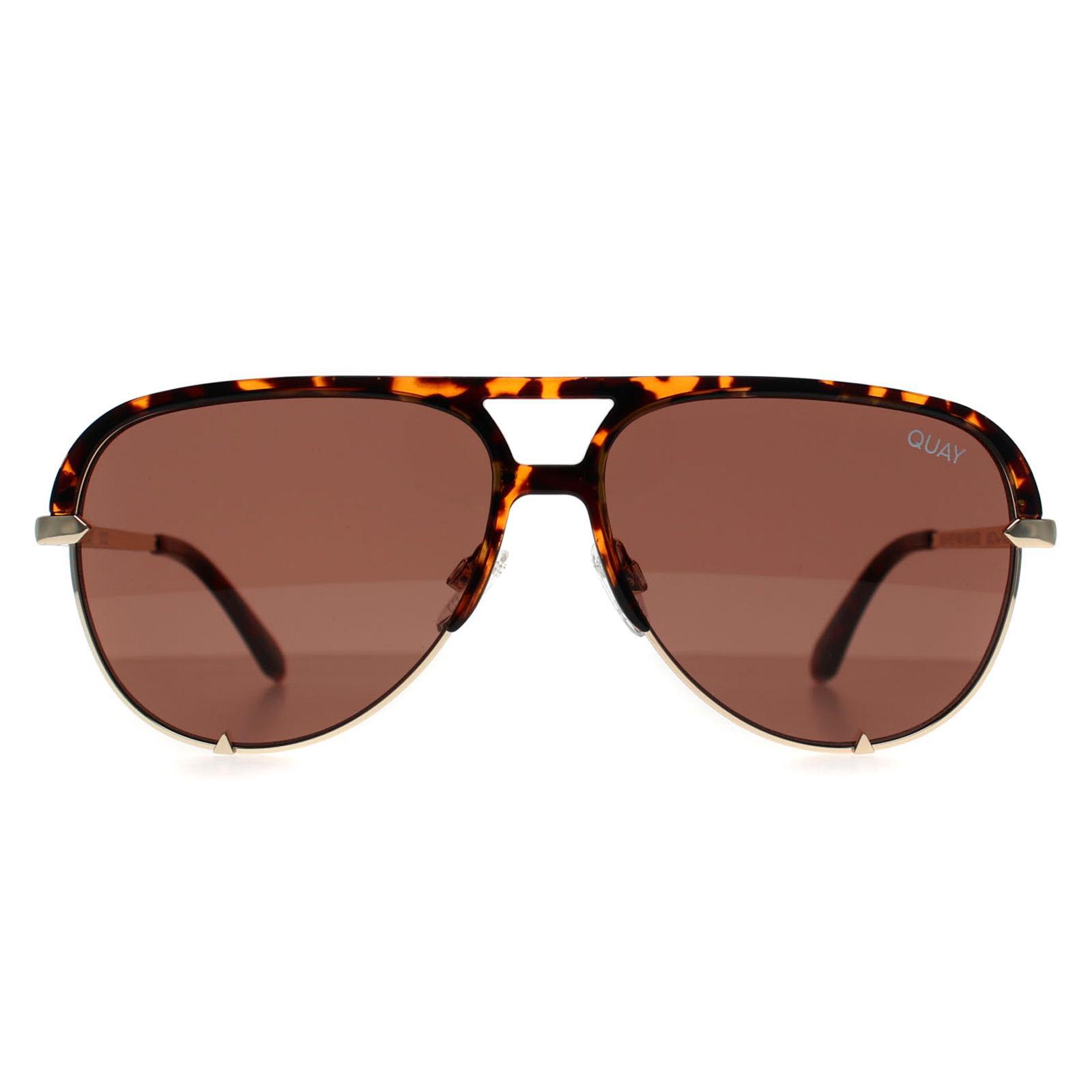 Quay High Key Mini Remixed TORT zonnebril tortoise bruin