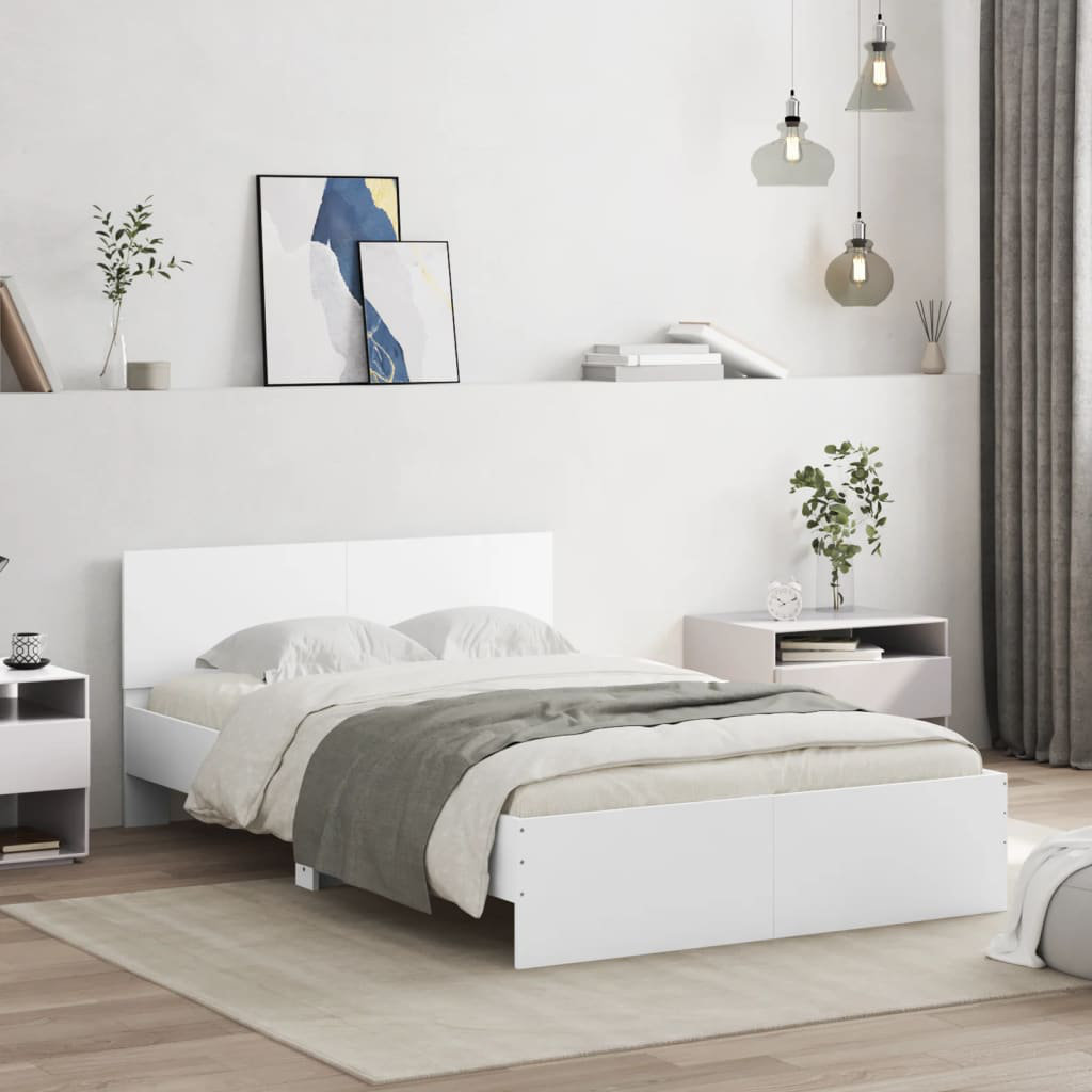 17 Stories Siman Bed White Double (4'6)
