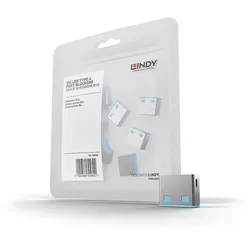 Lindy 40462 Schnittstellenblockierung USB Typ-A Blau Acrylnitril-Butadien-Styrol (ABS) 10 Stück(e)