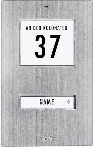 M-e modern-electronics KT 1-EG Klingeltaster mit Adressfeld, mit Namensschild 1fach Edelstahl 12 V/1A