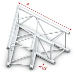 Milos Pro-40 Square F Truss - Corner - Heavy Duty QCLF20 - 60° corner - F