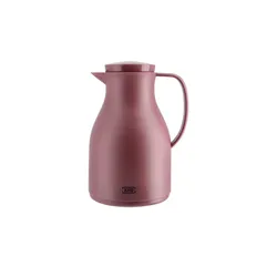 KHG Isolierkanne 1 l rot  Anton ¦ schwarz ¦ Kunststoff,Glas ¦ Maße (cm): H: 22,5