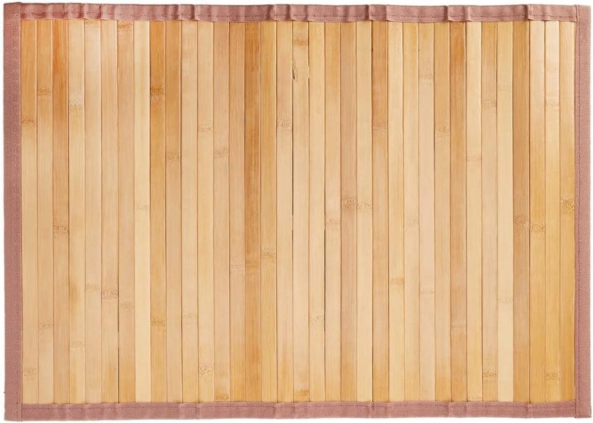 Lichtbruine Bamboe Vloermat voor Badkamer of Keuken - 43 x 61 cm