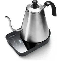 Tchibo Elektrischer Wasserkocher Schwanenhalskessel, Wasserkocher, Schwarz, Silber