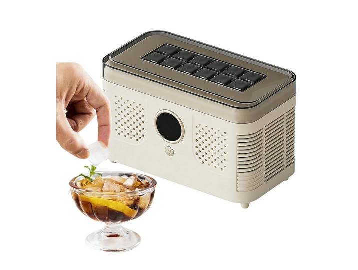 FELIXLEO Eiswürfelmaschine Tragbare Eiswürfelmaschine 12Stk 15 bis 20Min 12V 220V Camping