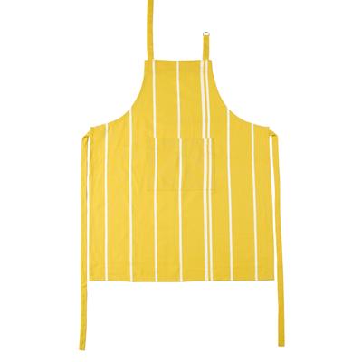 Kochschürze STUCO "Streifen", gelb (sonnengelb, weiß), B:80cm L:85cm, Baumwolle, Schürzen, Kochschürze, mit Tasche und jacquardartiger Streifenwebung