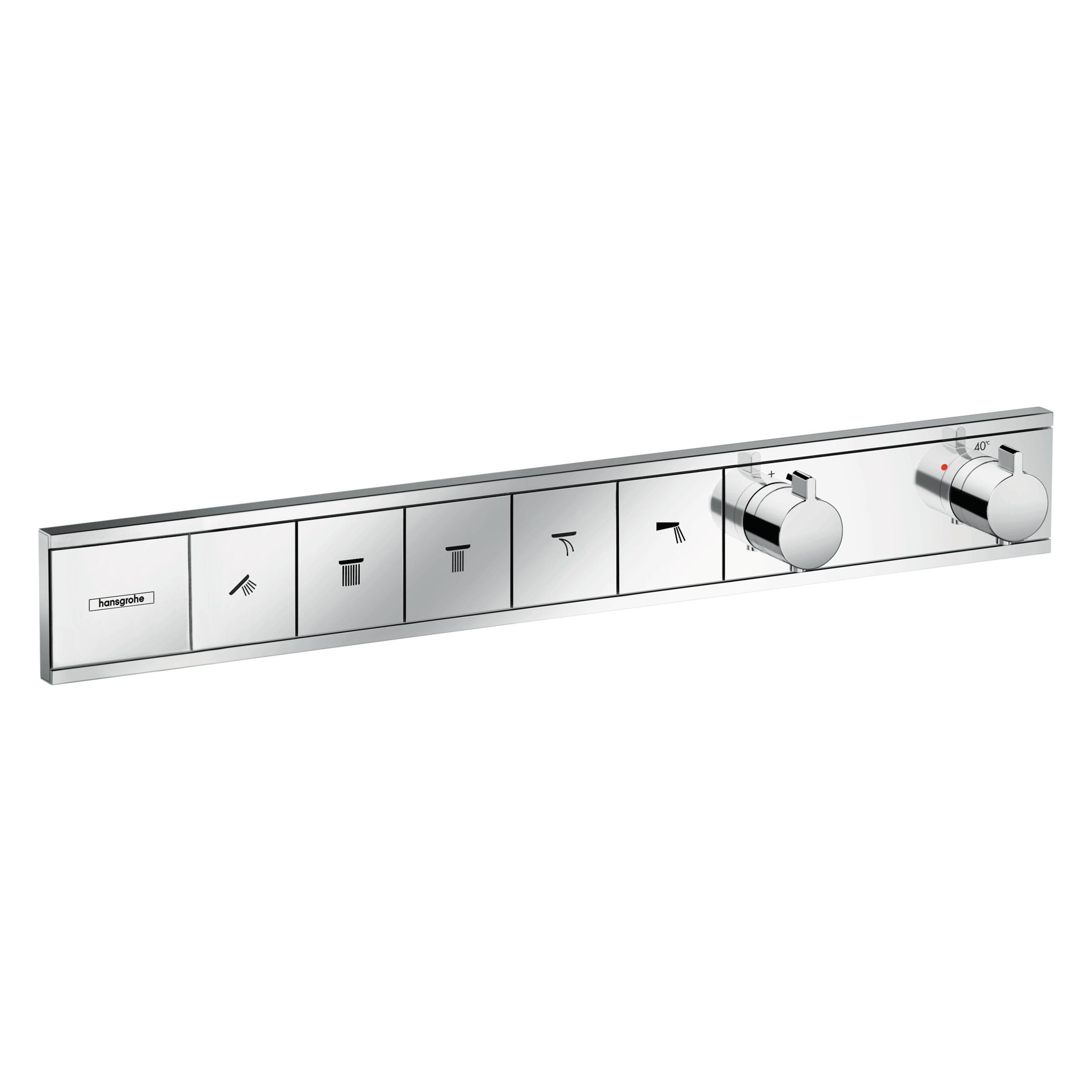 hansgrohe Fertigmontageset RAINSELECT für Unterputz-Thermostat, 5 Verbraucher chrom (15384000)