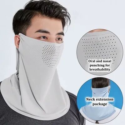 The Handy Homestead Cooling UV Protection Face Mask And Ice Silk Neck Gaiter dark Grey