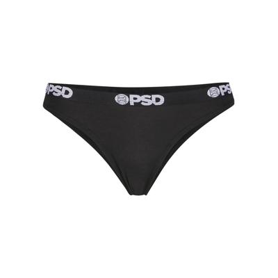 Panty PSD "PSD THONG ESSENTIAL", Damen, Gr. XS, schwarz, 47% Baumwolle, 47% Modal, 6% Elasthan, Unterhosen Panty