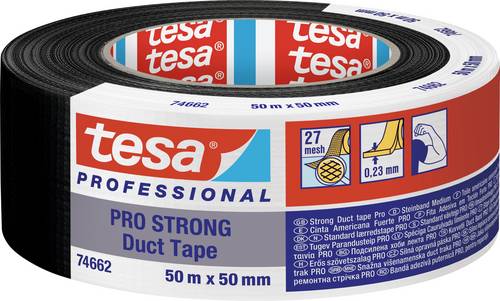 Tesa Duct Tape Pro-Strong 66462-00002-00 Reparaturband Schwarz (L x B) 50m x 50mm 1St.
