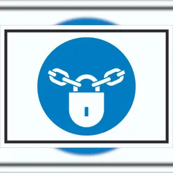 HB-Druck Verschlossen halten Symbol Schild A0 (841x1189mm)