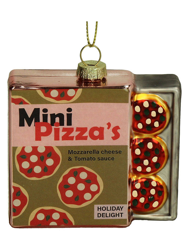 Kersten Baumschmuck "Pizza Bites" in Khaki/ Rot - (H)8,8 cm - onesize
