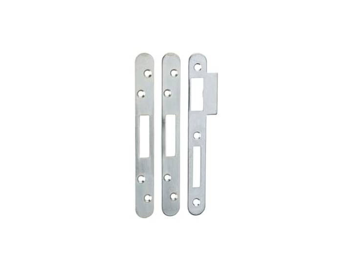 THIRARD Jeu de gâches plates 20 mm bouts ronds (3 pênes rectangulaires) Jeu de gâches plates 20 mm bouts ronds (3 pênes rectangulaires). Qualité et robustesse THIRARD.