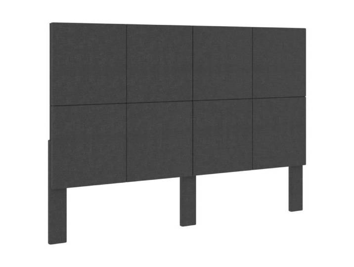 Tête de lit touffetée Gris foncé Tissu 180x200 cm