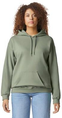 Gildan SF500 Softstyle Midweight Hooded Sweatshirt in Sage size 3XL   Fleece