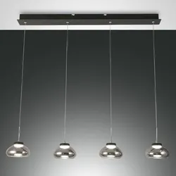 Arabella Dimmbare Pendelleuchte in Rauchgrau mit warmweißem Licht von Fabas Luce