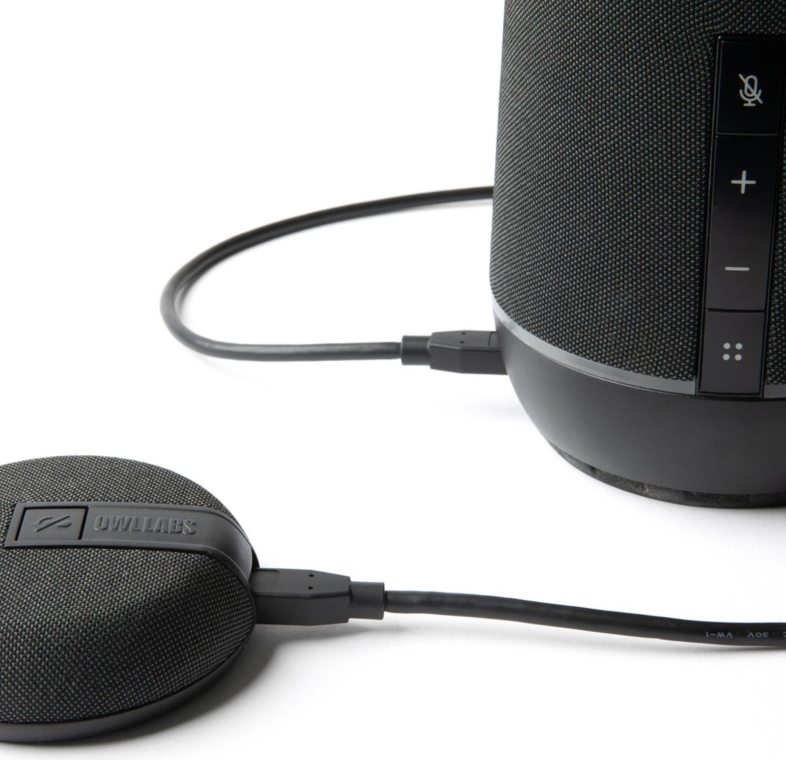 Owl Labs Expansion Mic für Meeting Owl 3 - erweitert die Audio-Reichweite in größeren Räumen um 2,5 Meter in Richtung des Mikrofons., Konferenzmikrofon, 72 dB, Kardioide, 2,43 m, Kabelgebunden, Micro HDMI