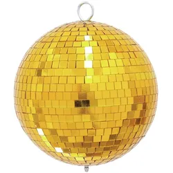 SATISFIRE Spiegelkugel 20cm gold Discokugel Mirrorball Party Disko Deko
