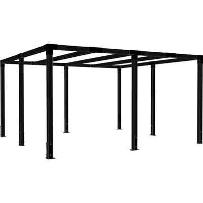 Pergola PLUS "Cubic", schwarz, B:387cm H:217cm T:387cm, Pergolen