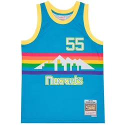 Mitchell & Ness, Herren, Sportshirt, Swingman Jersey Denver Nuggets TROPICAL Dikembe Mutombo - S (S), Blau, S