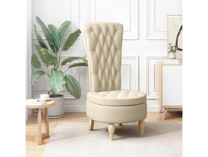 TUERYAFEK Schlafsessel Creme 56,5 x 70 x 110 cm Stoff mit Gummiholz Atmungsaktiver Stoff, abnehmbares Sitzkissen, konische Beine, stabil, vielseitig einsetzbar