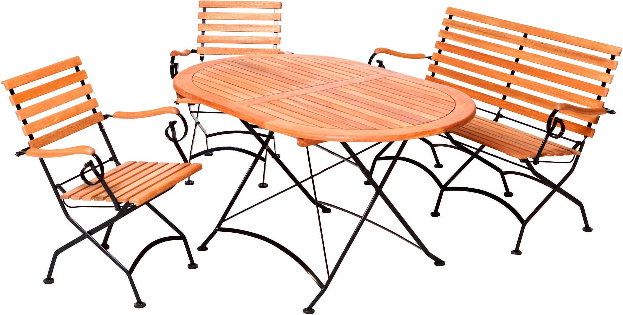 Garten-Essgruppe MERXX "Schloßgarten", beige (natur), Sitzmöbel-Sets, Garten-Essgruppe