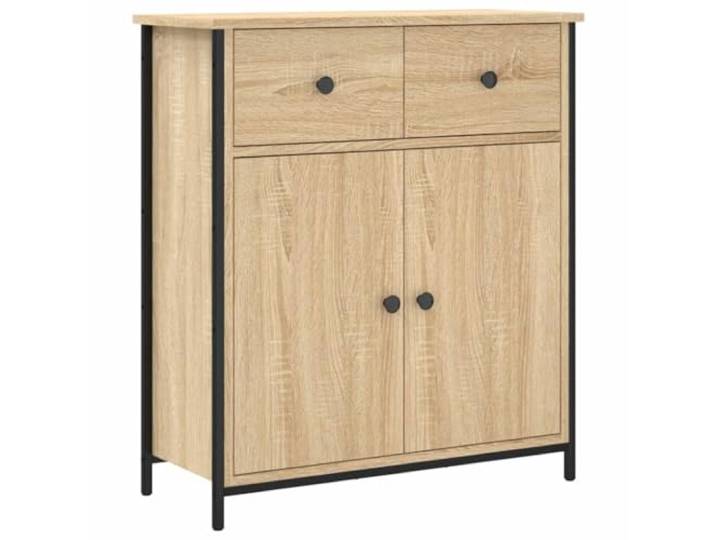 LASWWQMRF Sideboard Sonoma-Eiche 70x30x80 cm Anrichte Beistellschrank Kompakte Anrichte mit verstellbaren Beinen und Wandsicherung für Wohnzimmer, Flur oder Schlafzimmer.