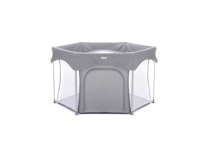 Fillikid Laufgitter Grey, Grau, Metall, Kunststoff, Babymöbel & Kindermöbel, Babyzimmer, Laufgitter