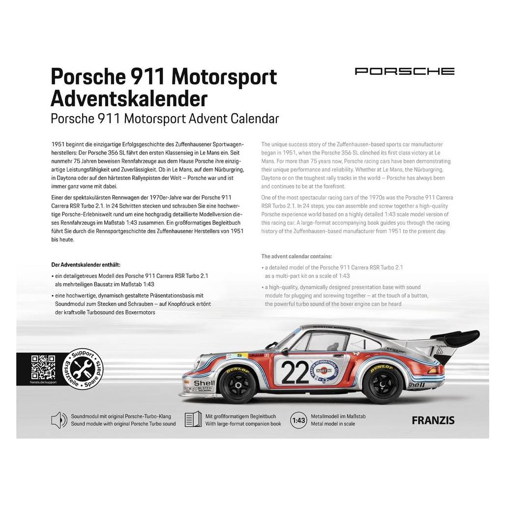 Franzis Adventskalender Porsche 911 Motorsport (24 Türchen) (4019631672759-4019631672759)