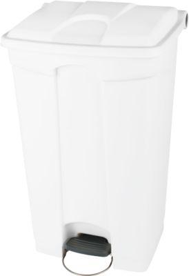 Tretabfallsammler aus Polyethylen 90 l, weiß