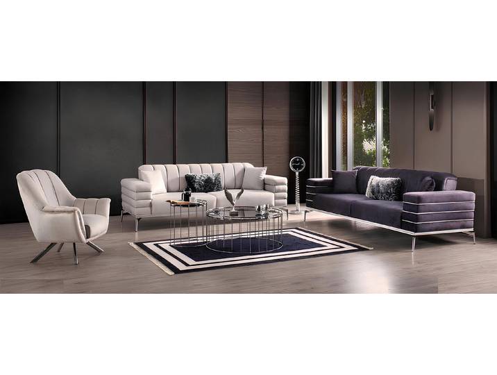 Xlmoebel Polstergarnitur Design Sofagarnitur 3-3-1 Modernes Couch Set aus Polsterstoffen, (Sofagarnitur, 3-tlg., 3-3-1 Sofagarnitur), Made in Europa
