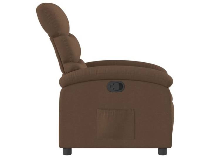 Fauteuil relax - Brun - Fauteuil inclinable - maximale : 110 kg - Marron Tissu 70x92x99.5 cm F7343
