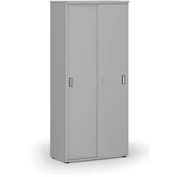 Schrank mit Schiebetür PRIMO GRAY, 800 x 420 x 1781 mm, grau