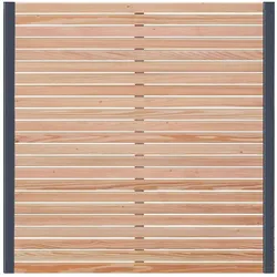 Endorphin, Gartenzaun, Rhombus-Sichtschutzzaun Lärche 3x Elemente (180x180cm) & 4x Alu-Pfosten (7x7x235cm)