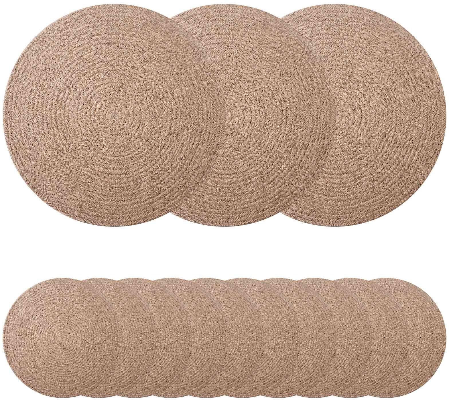 vidaXL Placemets en jute 50 pc Naturel 100 % jute Tossa