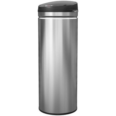 STILVORA Sensor-Mülleimer Edelstahl silber 30,5x30,5x85 cm, 50 L, Soft-Close