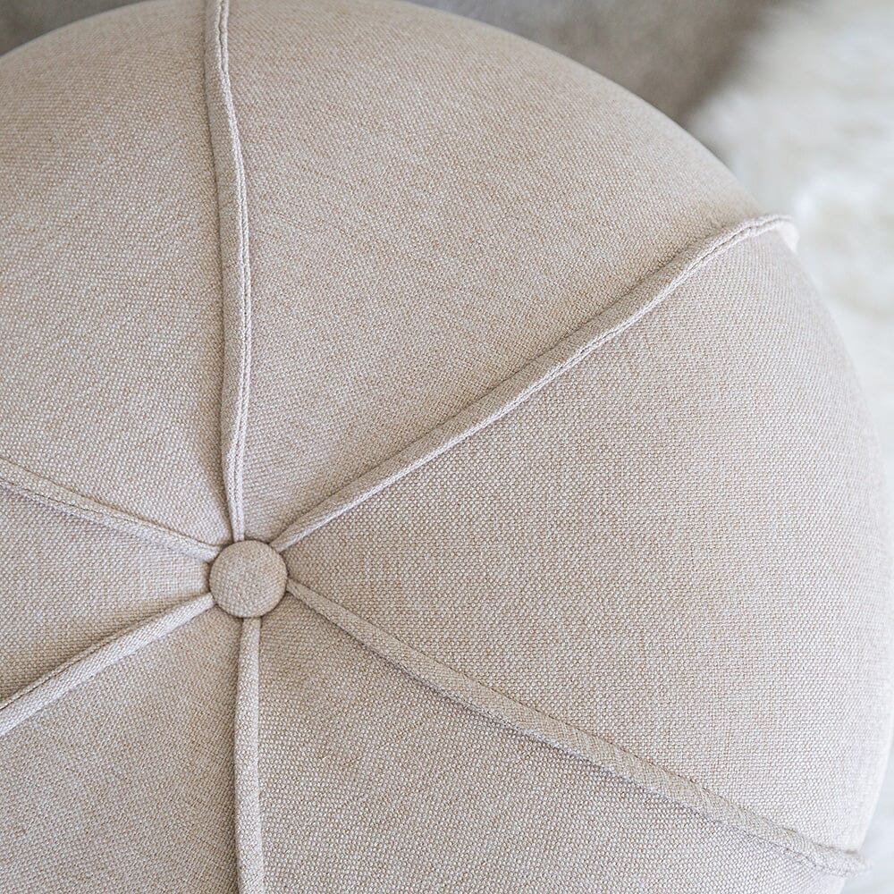 Iris Oatmeal Exposed Seam Stool