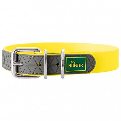 Hunter - Collar Convenience - Hundehalsband Gr Halsumfang 38-46 cm - Breite 2,5 cm gelb