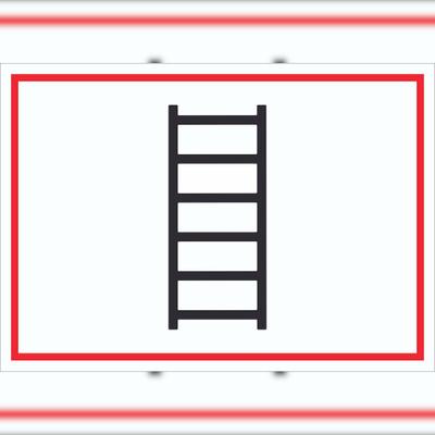 HB-Druck Schild Anleiterstelle tragbare Leiter Symbol A4 (210x297mm)