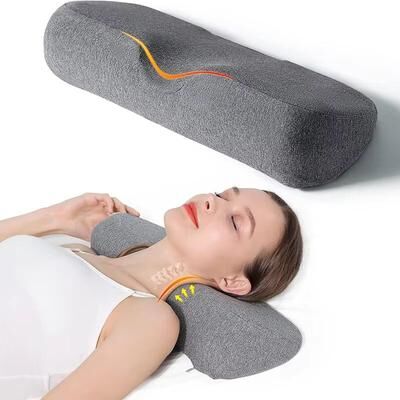 Inspired Finds Ergonomic Cervical Memory Foam Pillow Orthopedic Side Sleeper Neck Support Pillow pink
